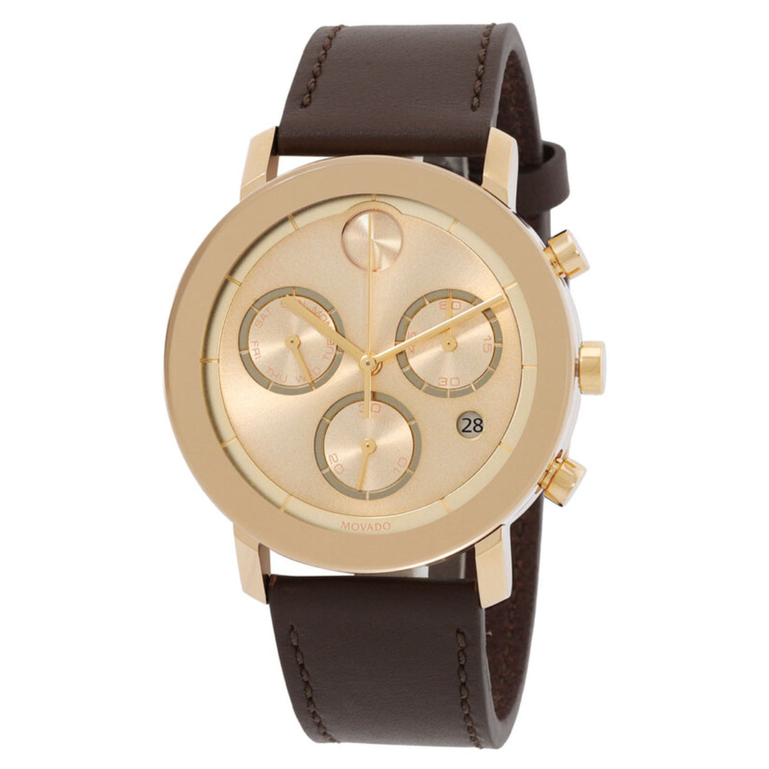 Movado Bold Evolution Men's Gold Dial Quartz Watch 3600757