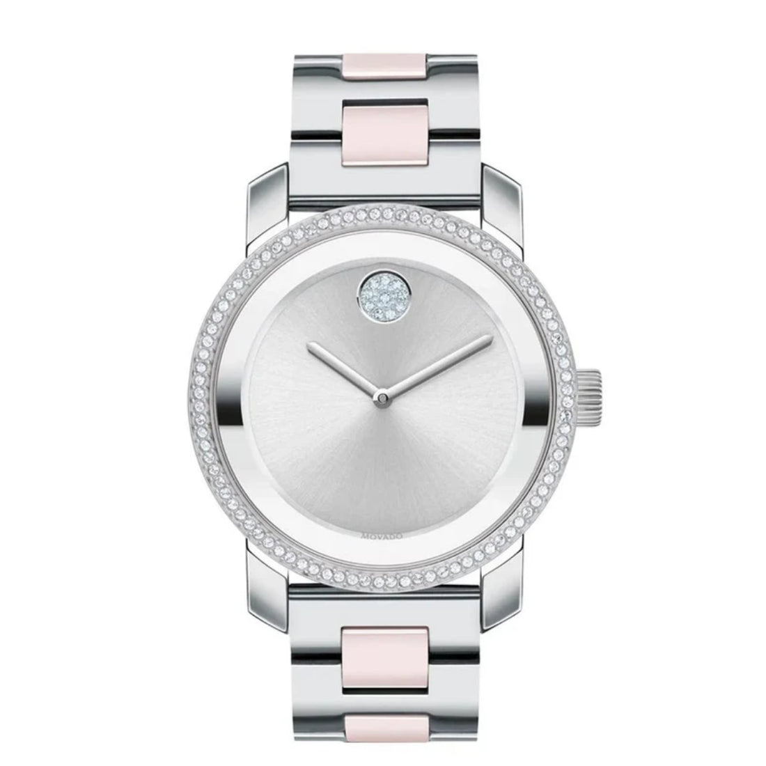 Movado Bold Ceramic Women's Silver Dial Quartz Watch 3600784