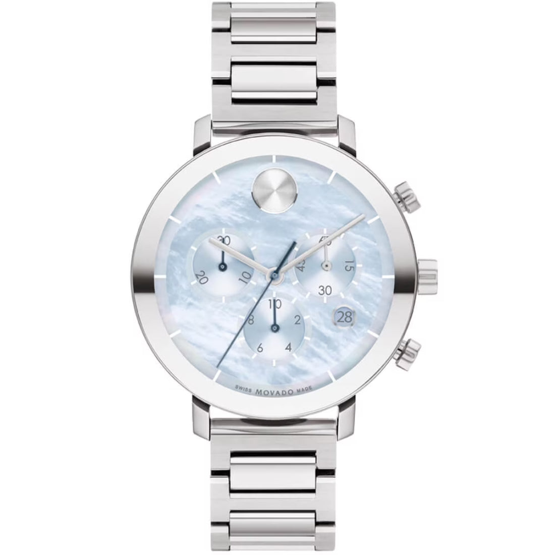Movado Bold Evolution Women's Light Blue Mother-of-Pearl Dial Quartz Watch 3600787
