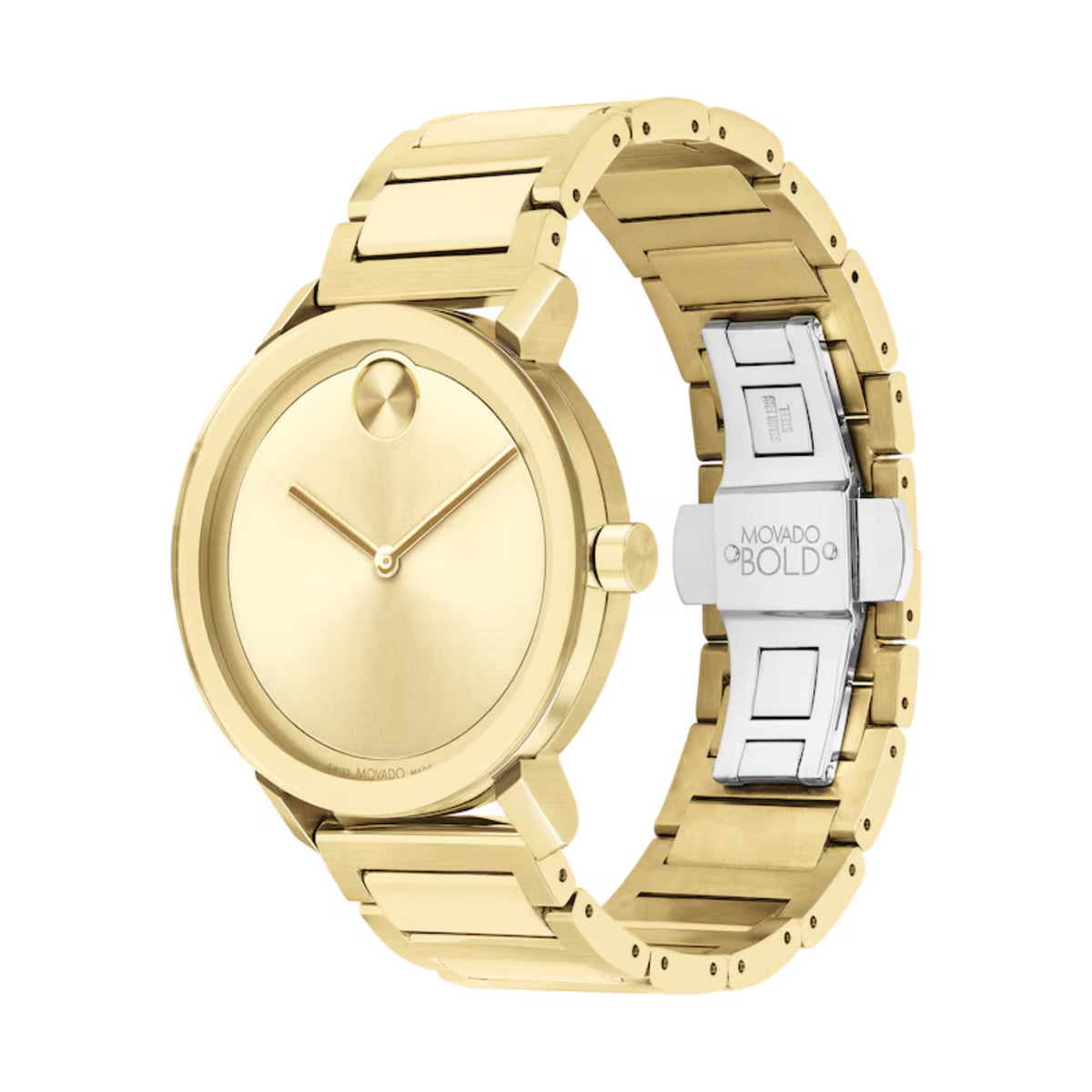 Movado Bold Men's Gold Dial Quartz Watch 3600795