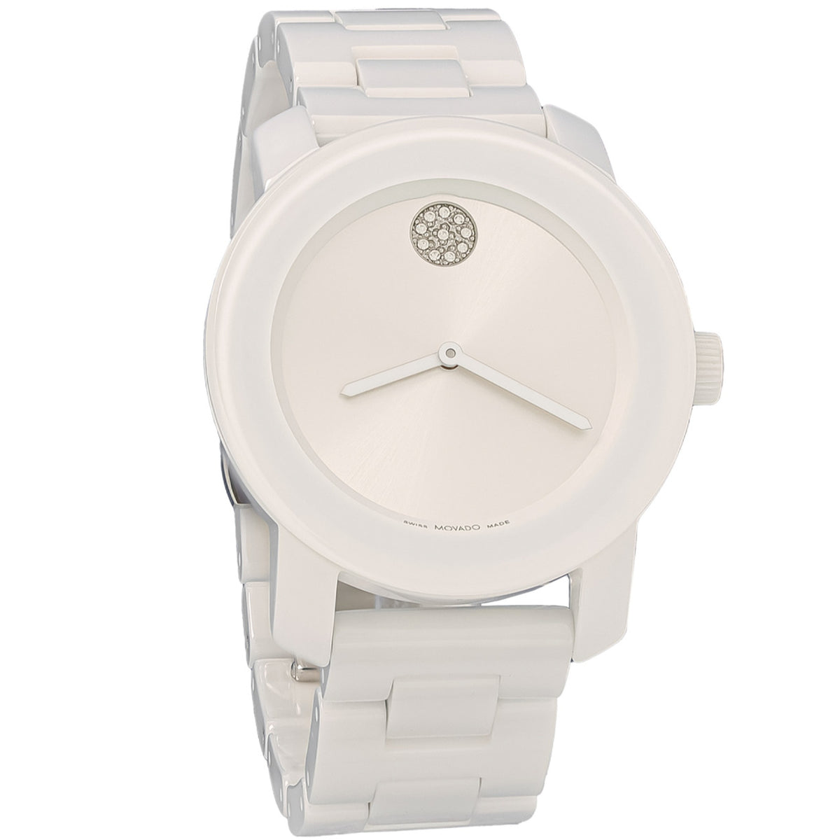 Movado Bold Ceramic Women's Silver (Museum Dial) Dial Quartz Watch 3600802