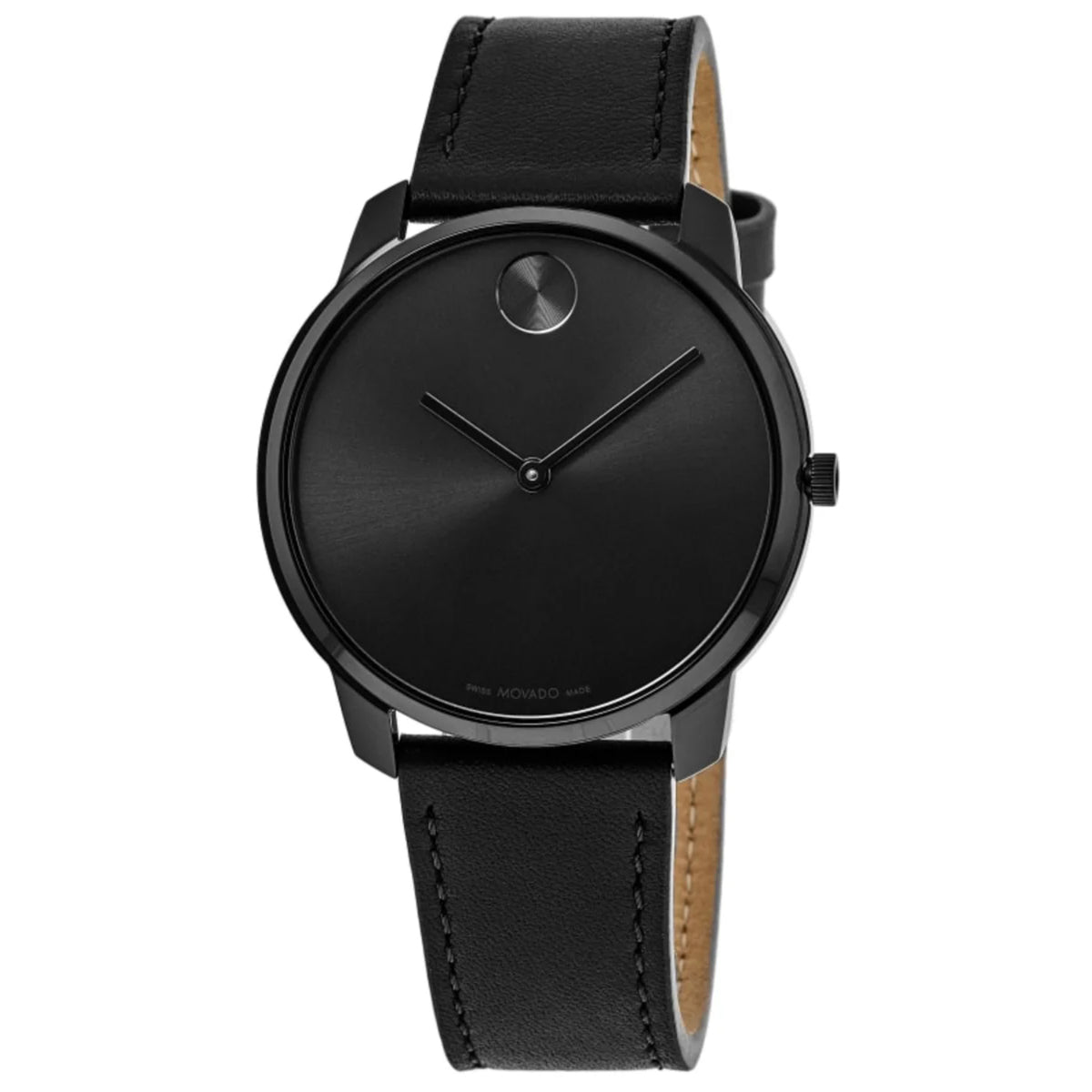 Movado Bold Thin Men's Black Dial Quartz Watch 3600831