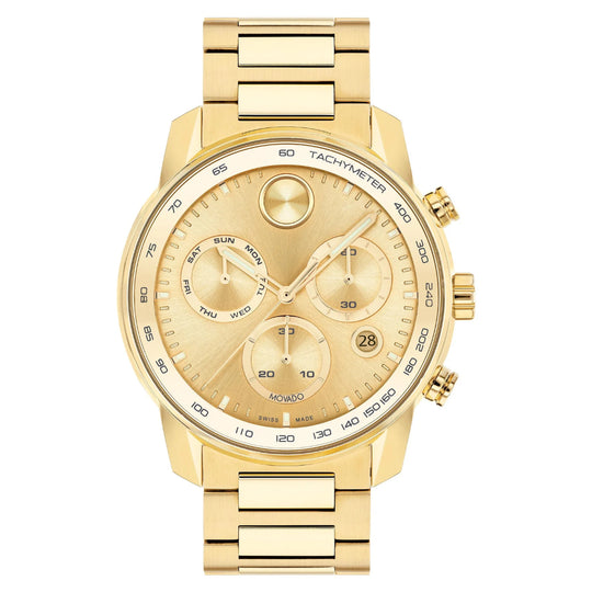 Movado Bold Verso Men's Gold Dial Quartz Watch 3600866