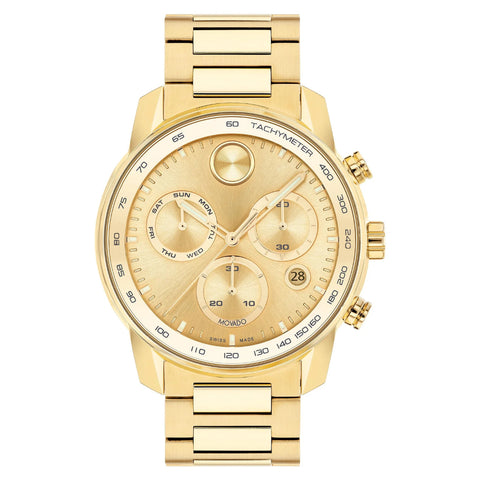 Movado Bold Verso Men's Gold Dial Quartz Watch 3600866