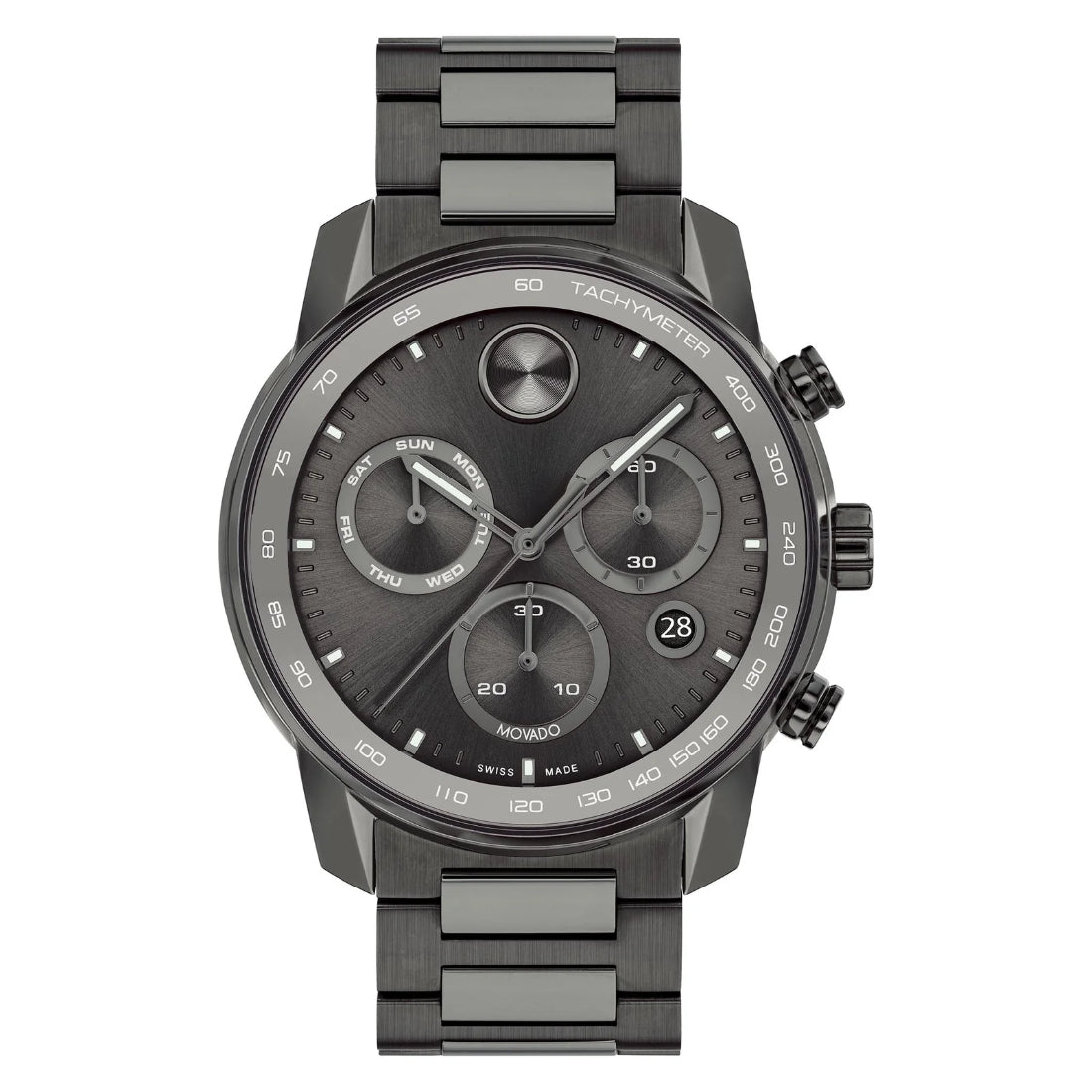 Movado Bold Verso Men's Gunmetal Dial Quartz Watch 3600867