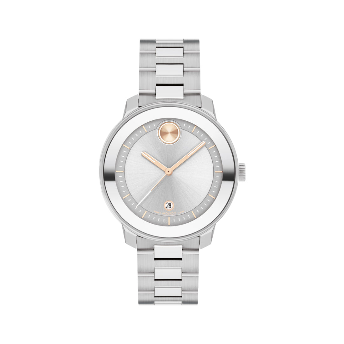 Movado Bold Verso Unisex Silver Dial Quartz Watch 3600869