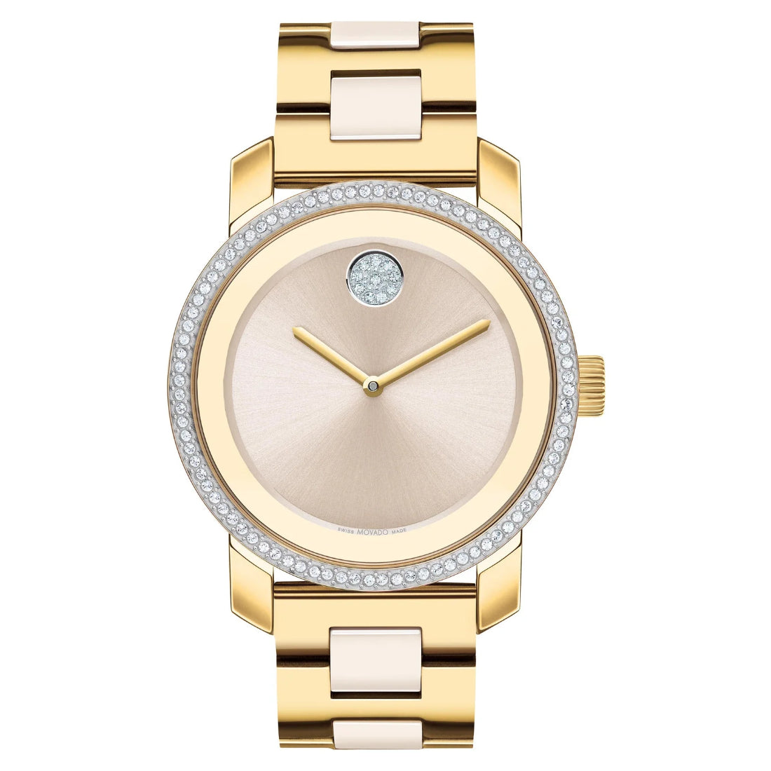 Movado Bold Ceramic Women's Taupe Dial Quartz Watch 3600882