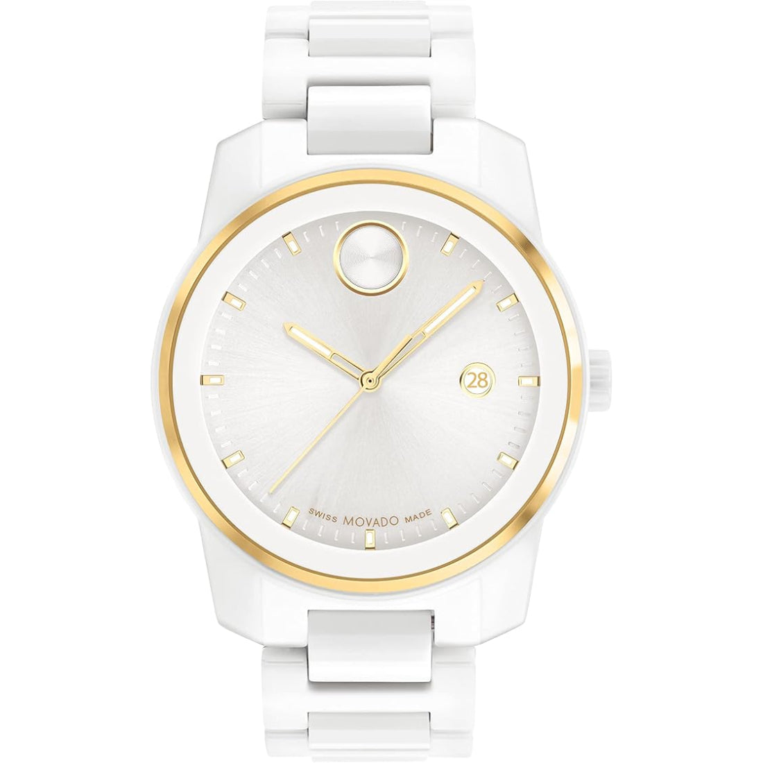 Movado Bold Verso Men's White Sunray Dial Quartz Watch 3600900