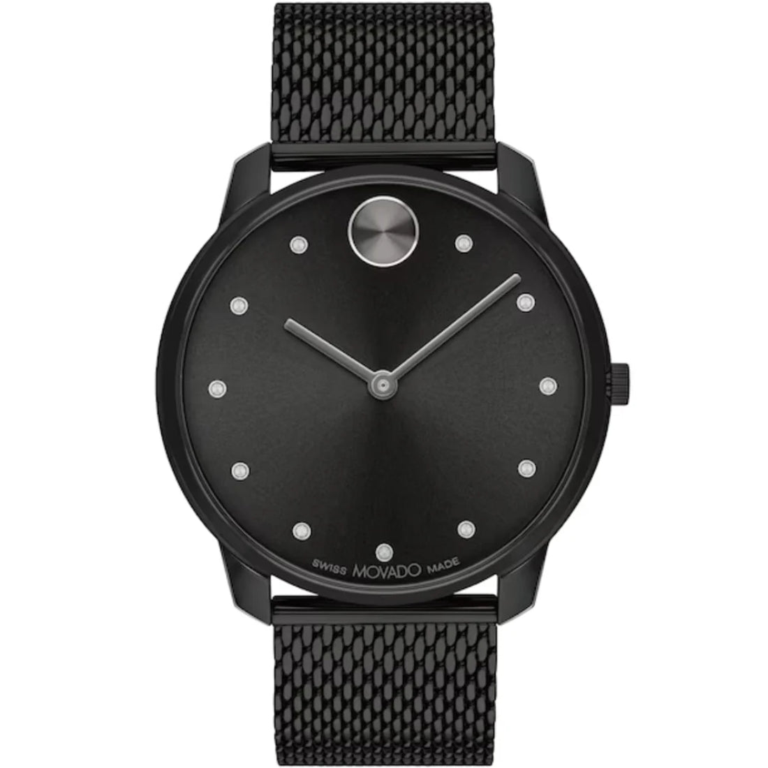 Movado Bold Thin Men's Black Dial Quartz Watch 3600904
