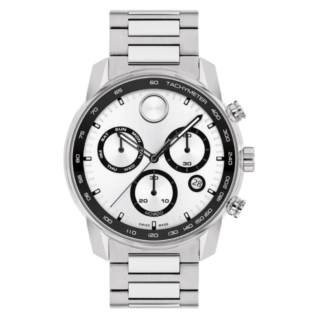 Movado Bold Verso Men's White Dial Quartz Watch 3600905