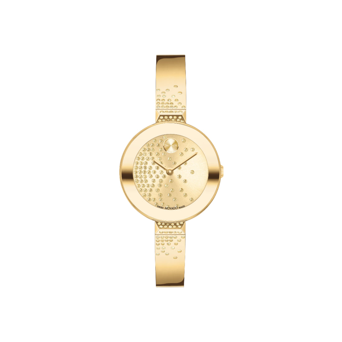 Movado Bold Bangle Women's Gold Sunray Dial Quartz Watch 3600926