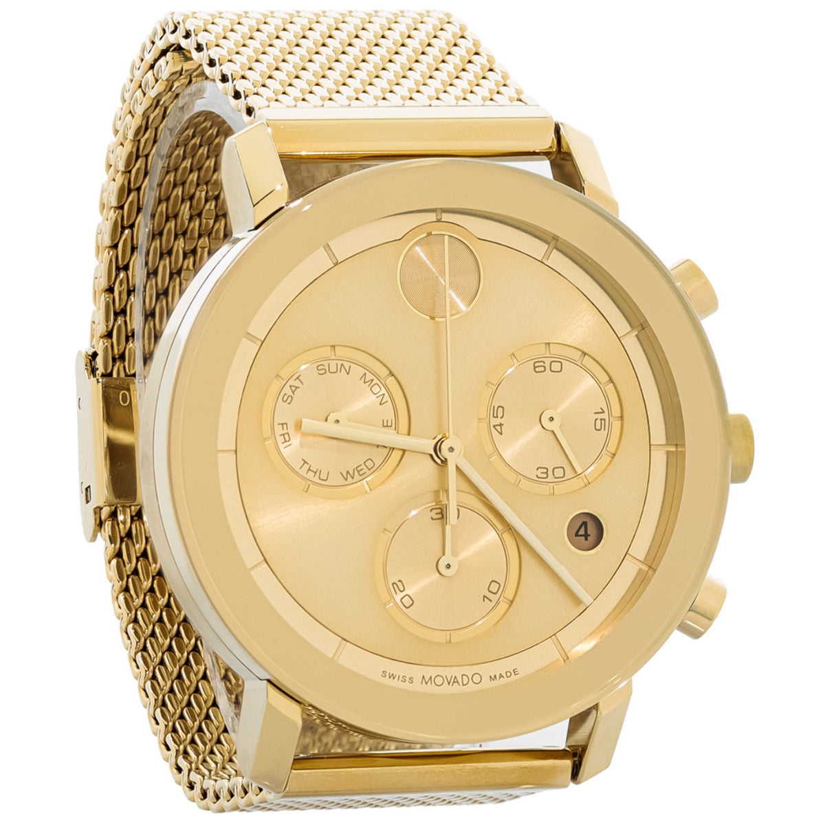 Movado Bold Evolution Men's Gold Dial Quartz Watch 3600929