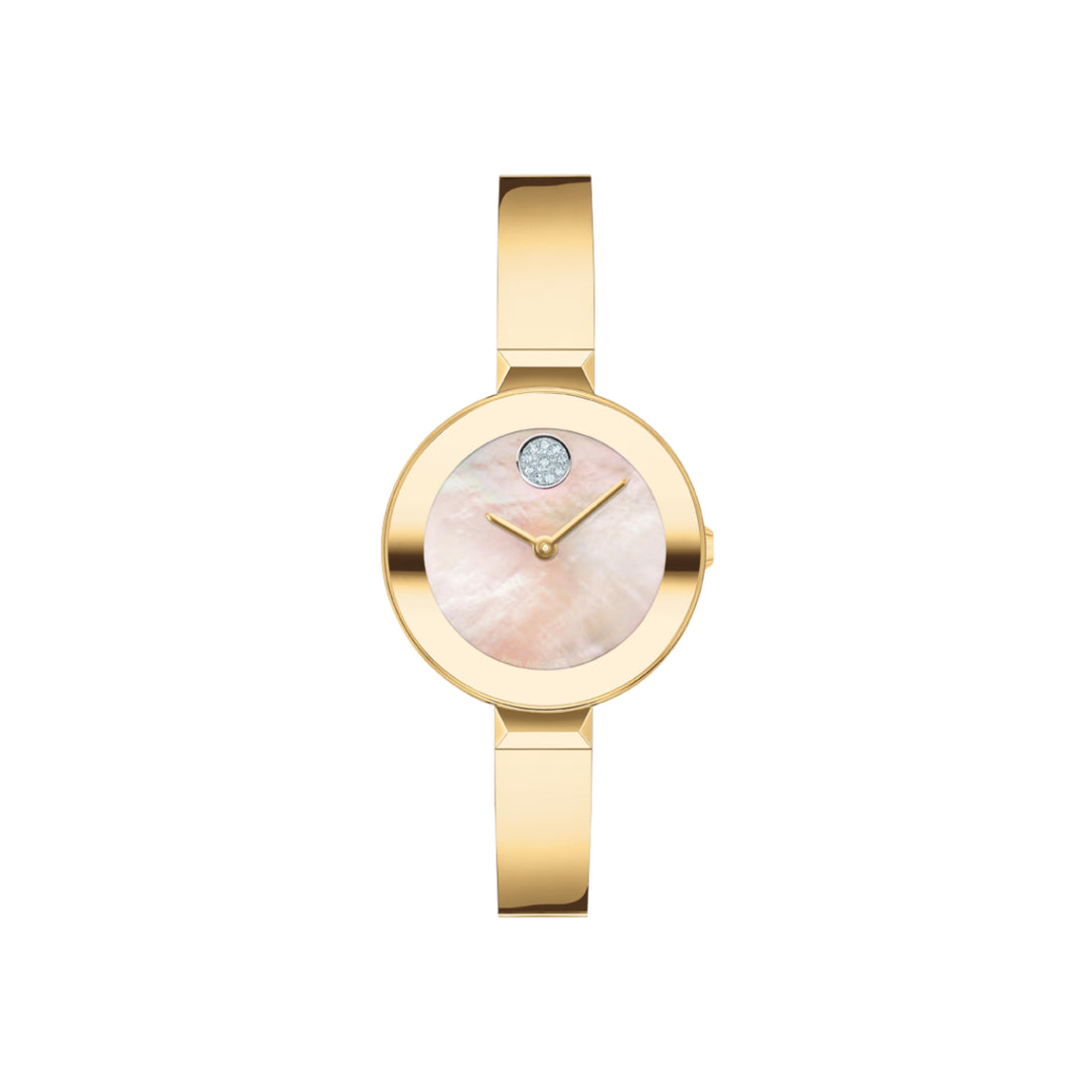 Movado Bold Bangle Women's Yellow Mother-of-Pearl Dial Quartz Watch 3600938