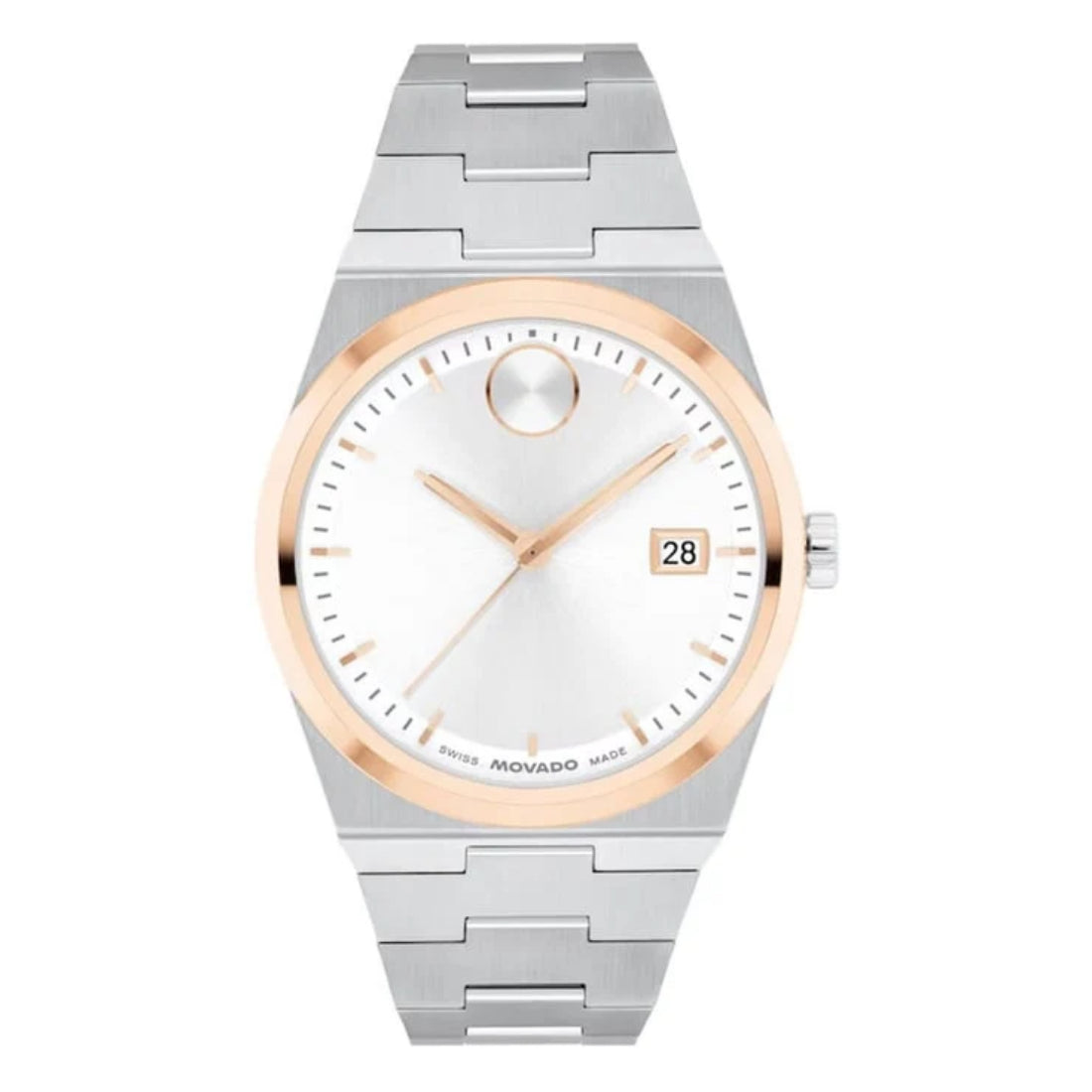 Movado BOLD Quest Women's Two-tone/Silver and Rose Gold Bracelet Quartz Watch - 3600946