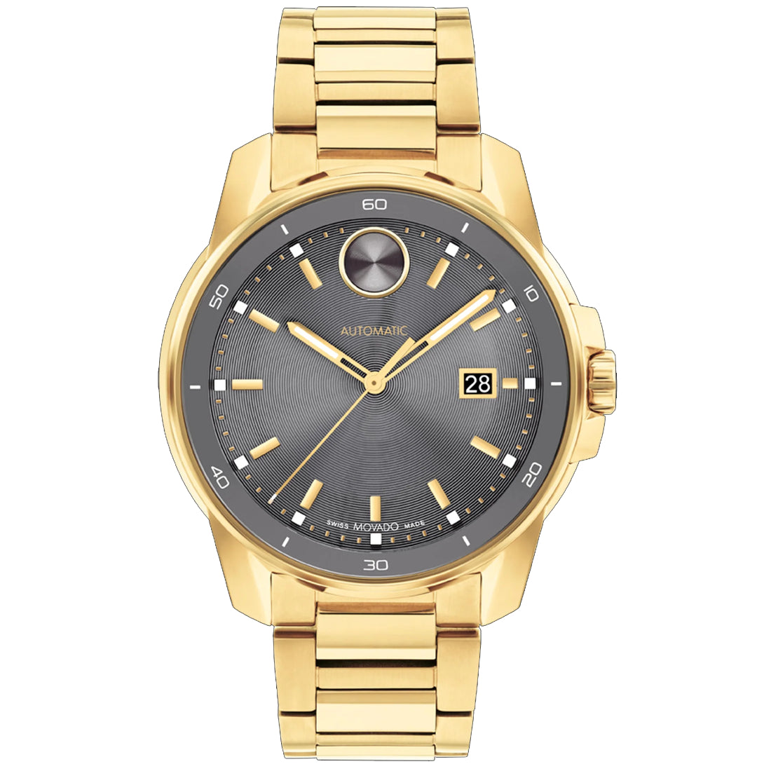 Movado Bold Verso Men's Gunmetal Dial Automatic Watch 3601053