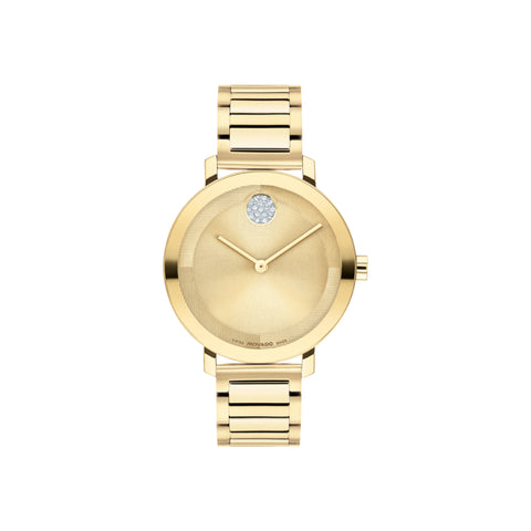 Movado Bold Evolution 2.0 Women's Gold Dial Quartz Watch 3601106