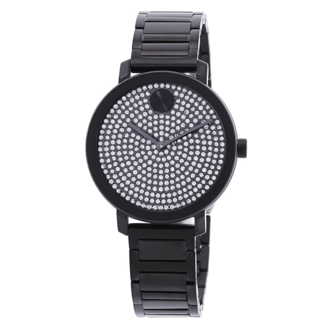Movado Bold Evolution 2.0 Women's Gunmetal Crystal Pavé Dial Quartz Watch 3601153