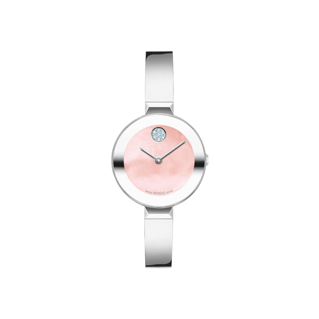 Movado Bold Bangle Women's Pink Mother-of-Pearl Dial Quartz Watch 3601178