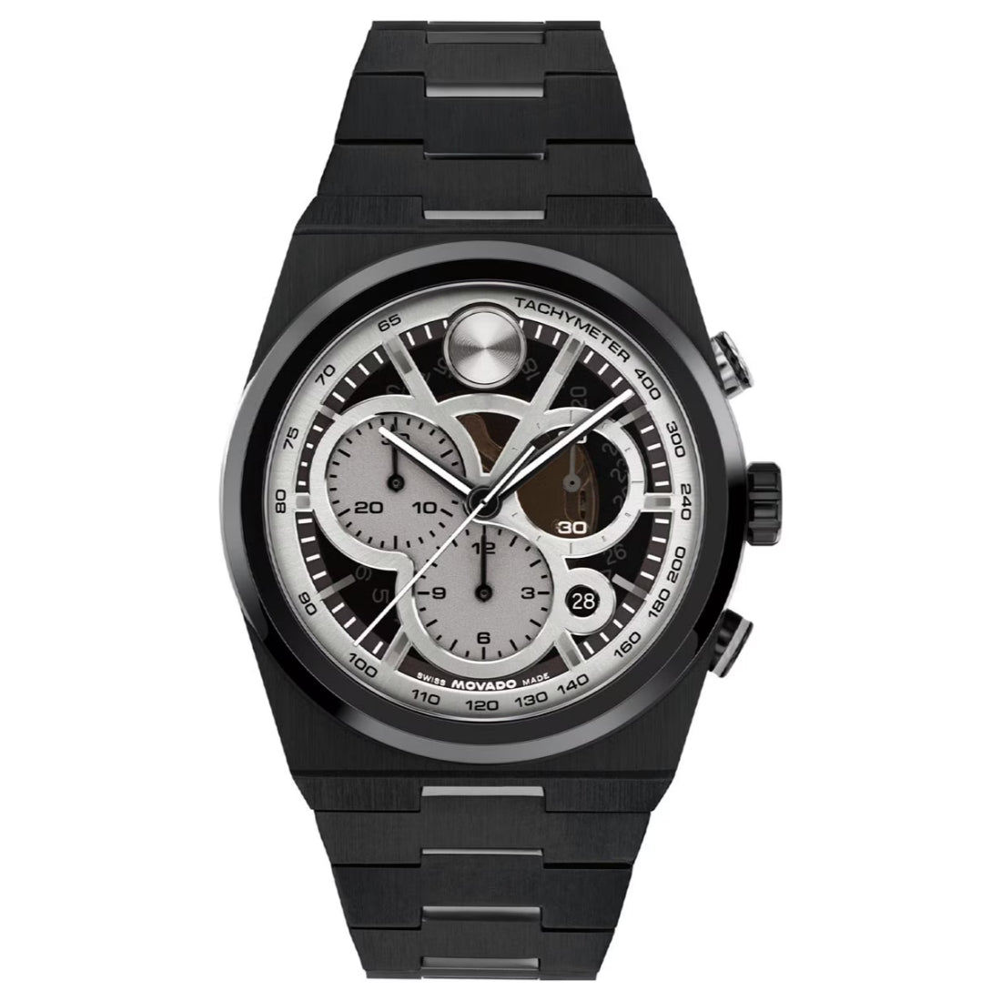Movado BOLD Quest Men's Black Bracelet Quartz Watch - 3601184