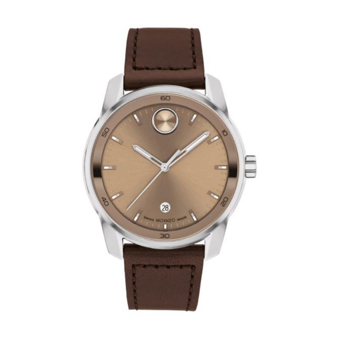 Movado BOLD Verso Men's Brown Strap Quartz Watch - 3601206