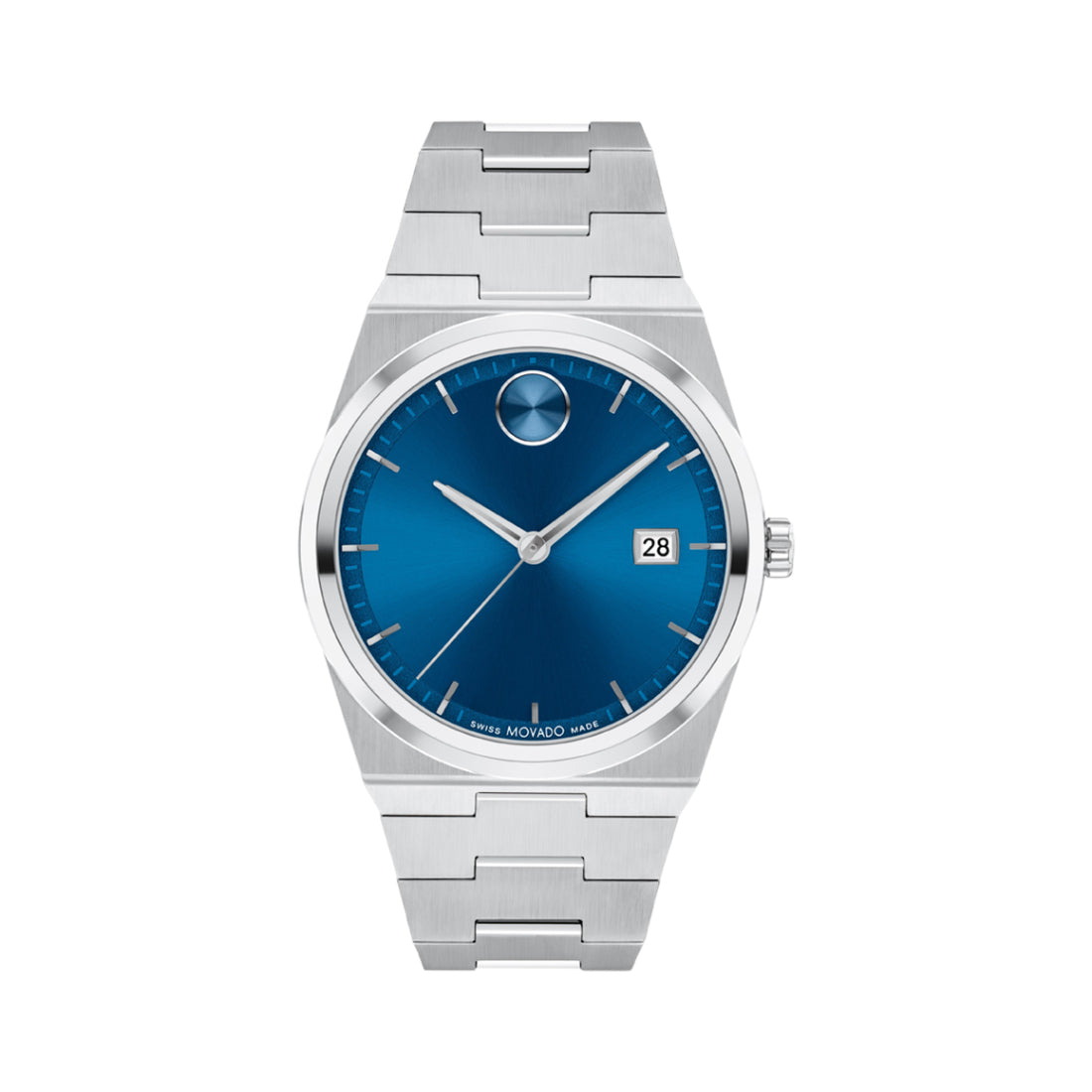 Movado Bold Quest Unisex Blue Sunray Dial Quartz Watch 3601221