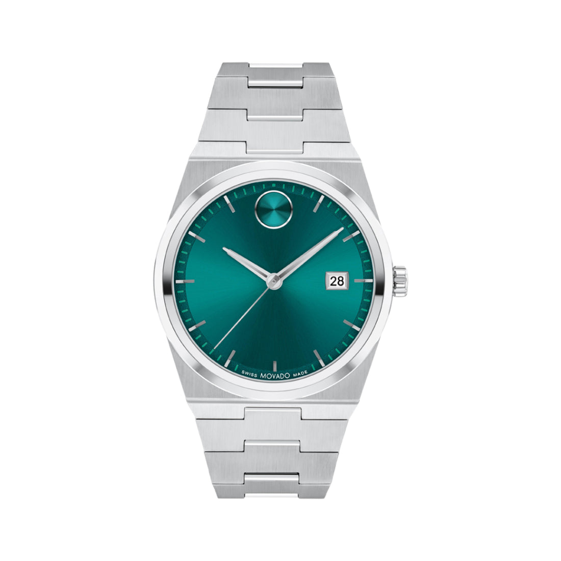 Movado Bold Quest Unisex Green Sunray Dial Quartz Watch 3601222