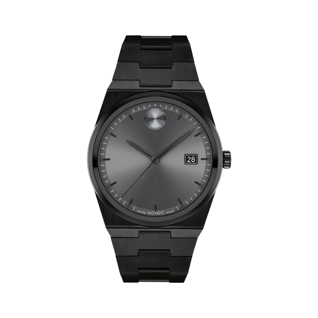 Movado Bold Quest Men's Gunmetal Sunray Dial Quartz Watch 3601224