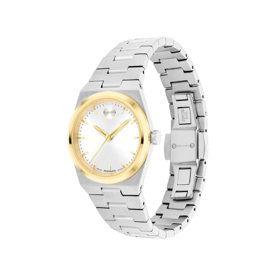 Movado Bold Quest Mini Women's White Sunray Dial Quartz Watch 3601291