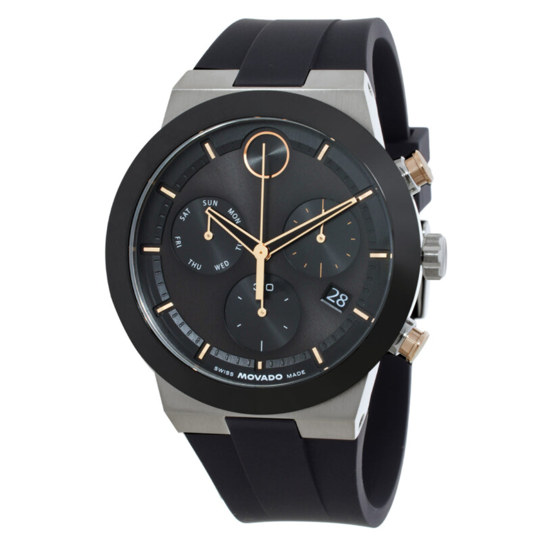 Movado BOLD Fusion Men's Black Strap Quartz Watch - 3601330