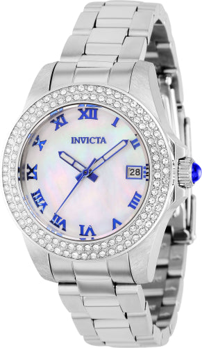 Invicta Women's 36069 Angel  Quartz 3 Hand White Dial Watch