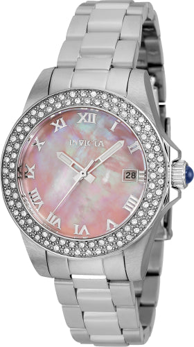 Invicta Women's 36070 Angel  Quartz 3 Hand Pink Dial Watch