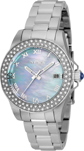 Invicta Women's 36071 Angel  Quartz 3 Hand Light Blue Dial Watch