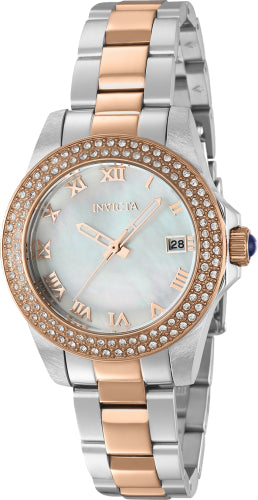 Invicta Women's 36076 Angel  Quartz 3 Hand White Dial Watch