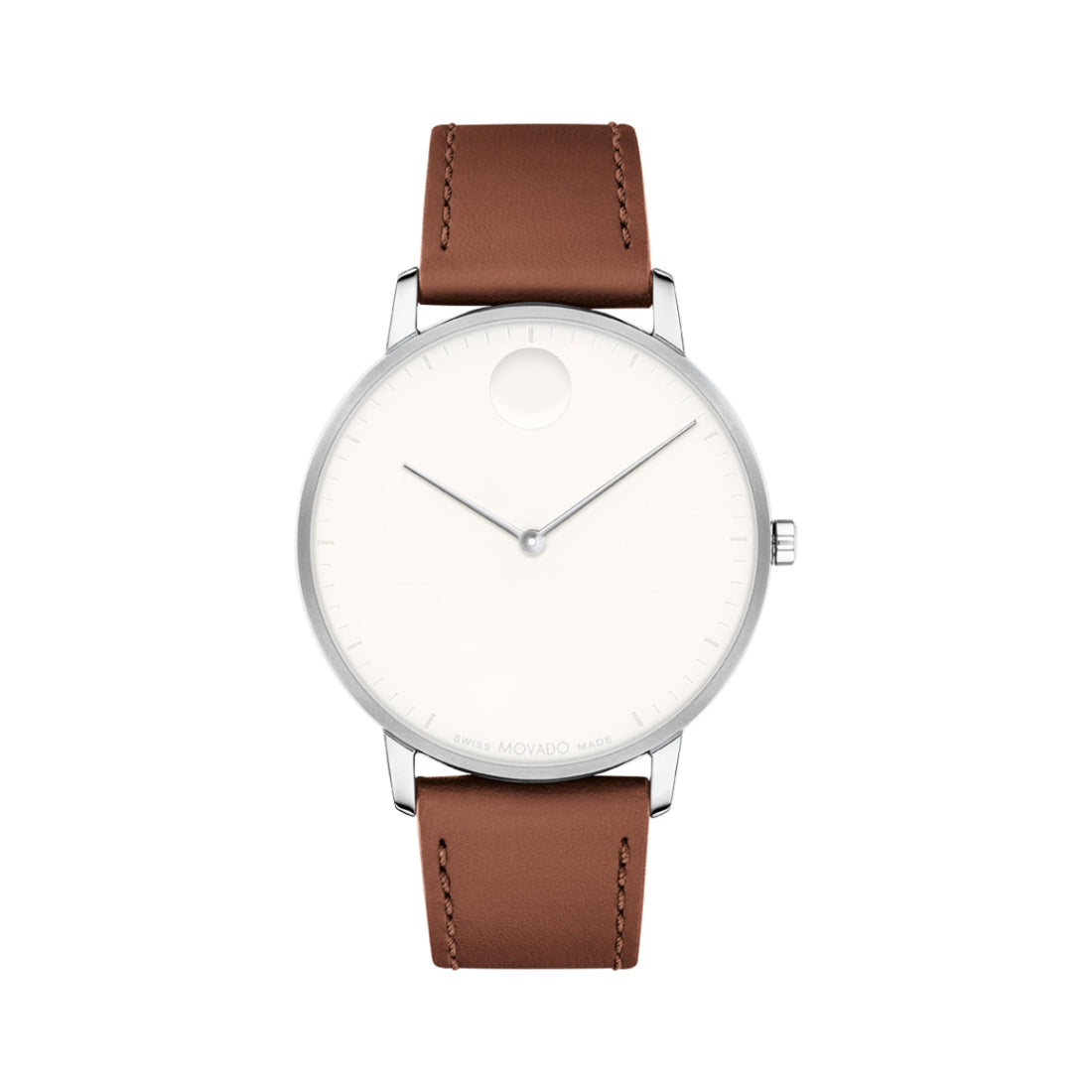 Movado Face Men's White Dial Quartz Watch 3640106