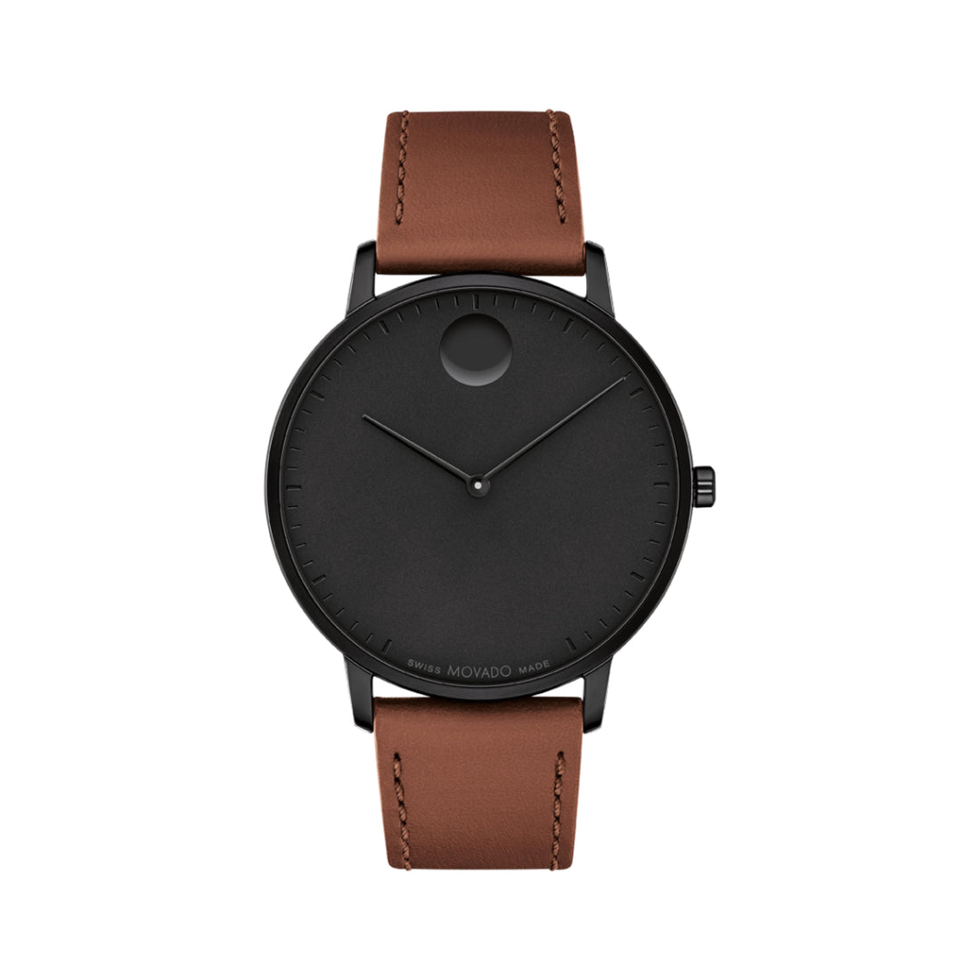 Movado Face Men's Black Dial Quartz Watch 3640112