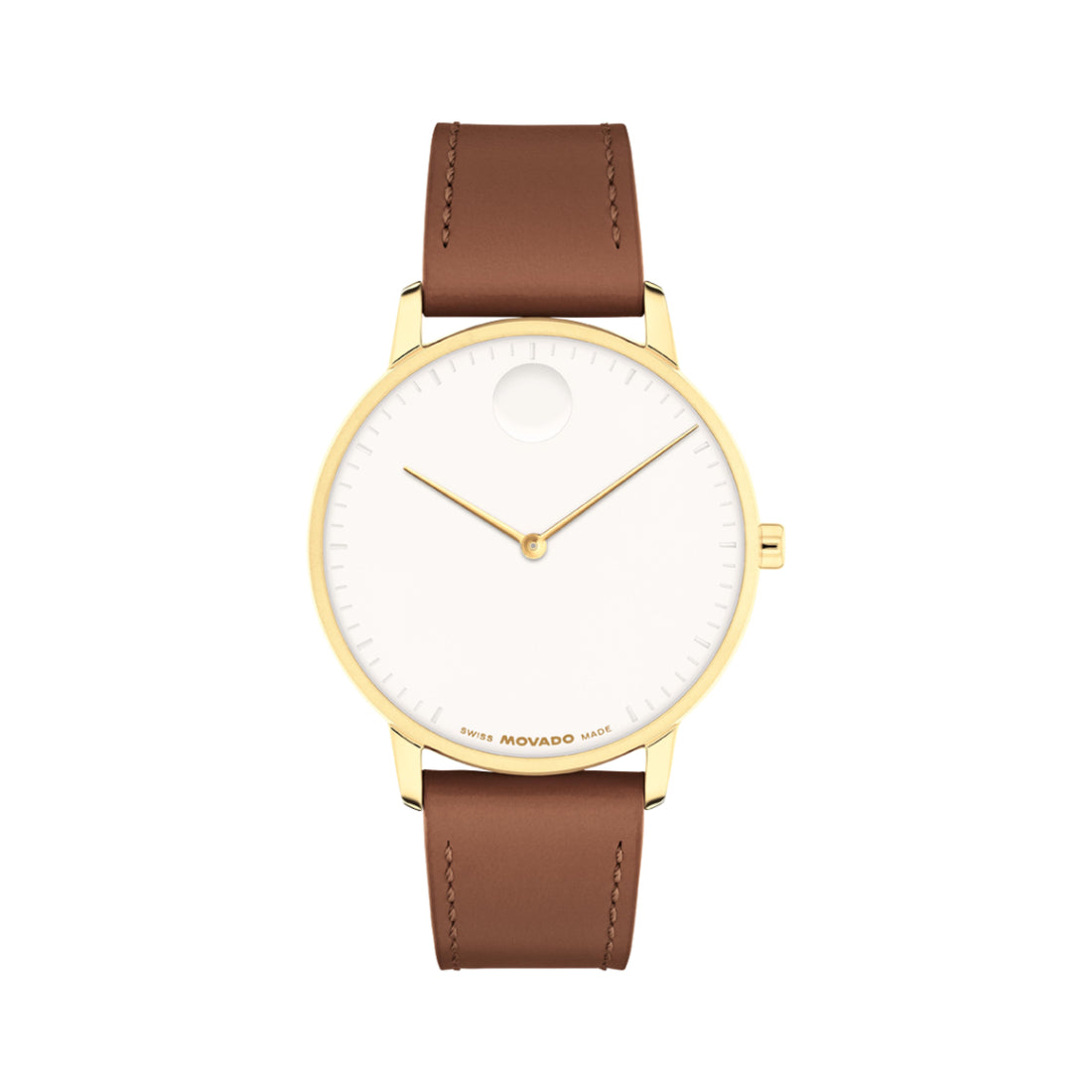 Movado Face Unisex White Dial Quartz Watch 3640155