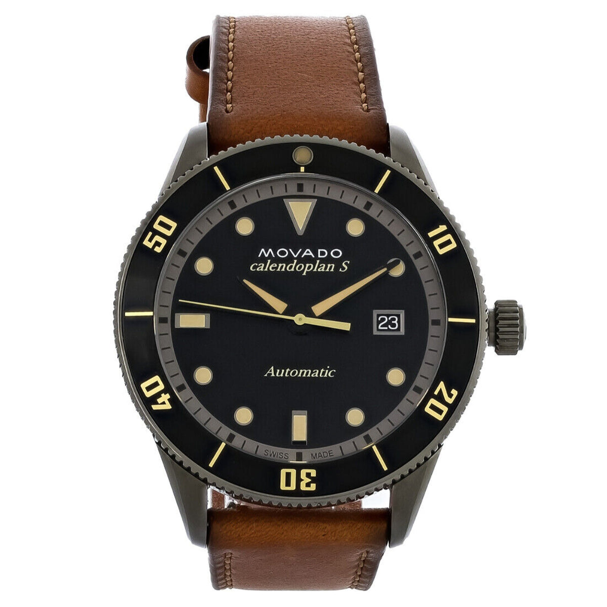 Movado Men&#39;s 3650106 Brown Leather Watch