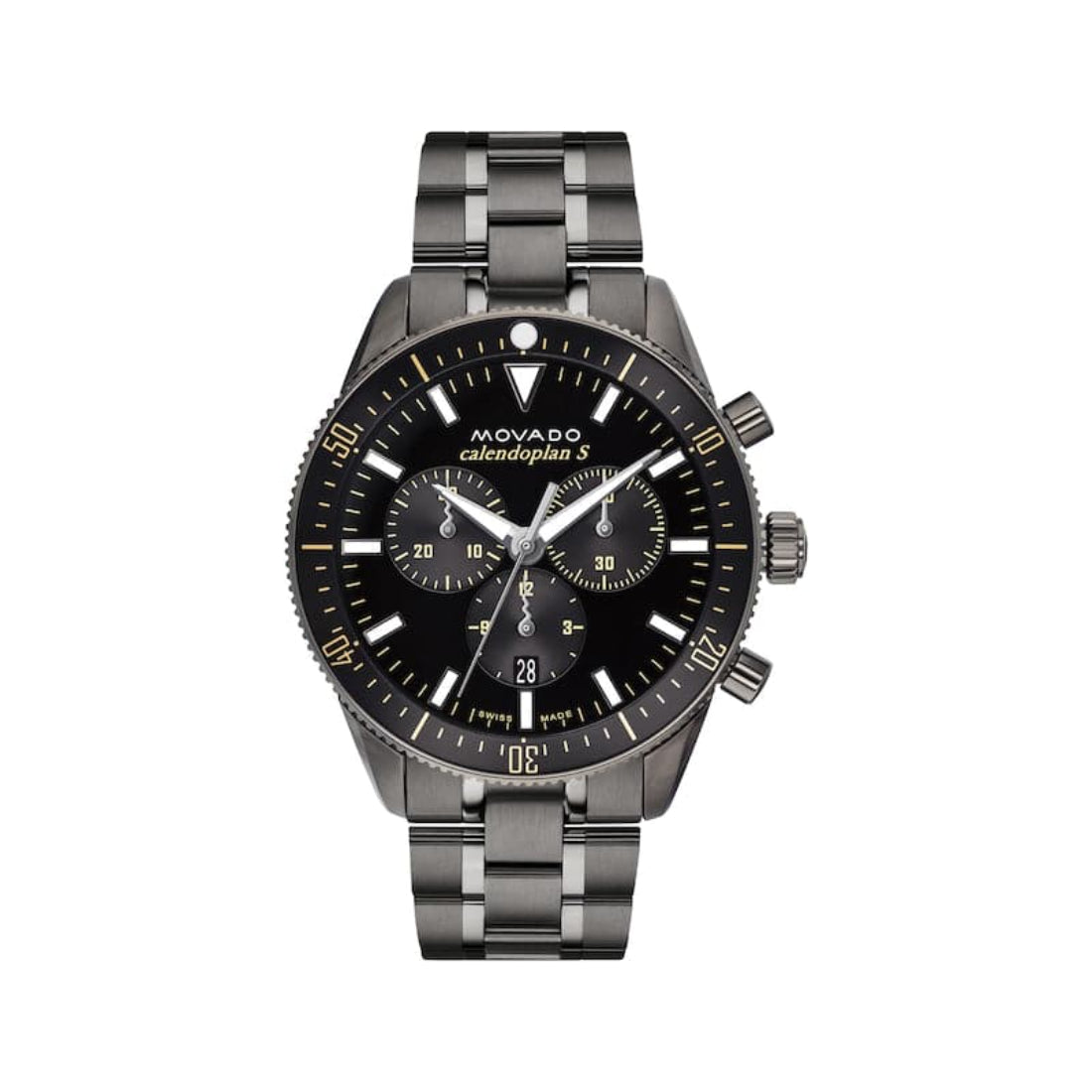 Movado Heritage Calendoplan S Men's Grey Bracelet Quartz Watch - 3650125