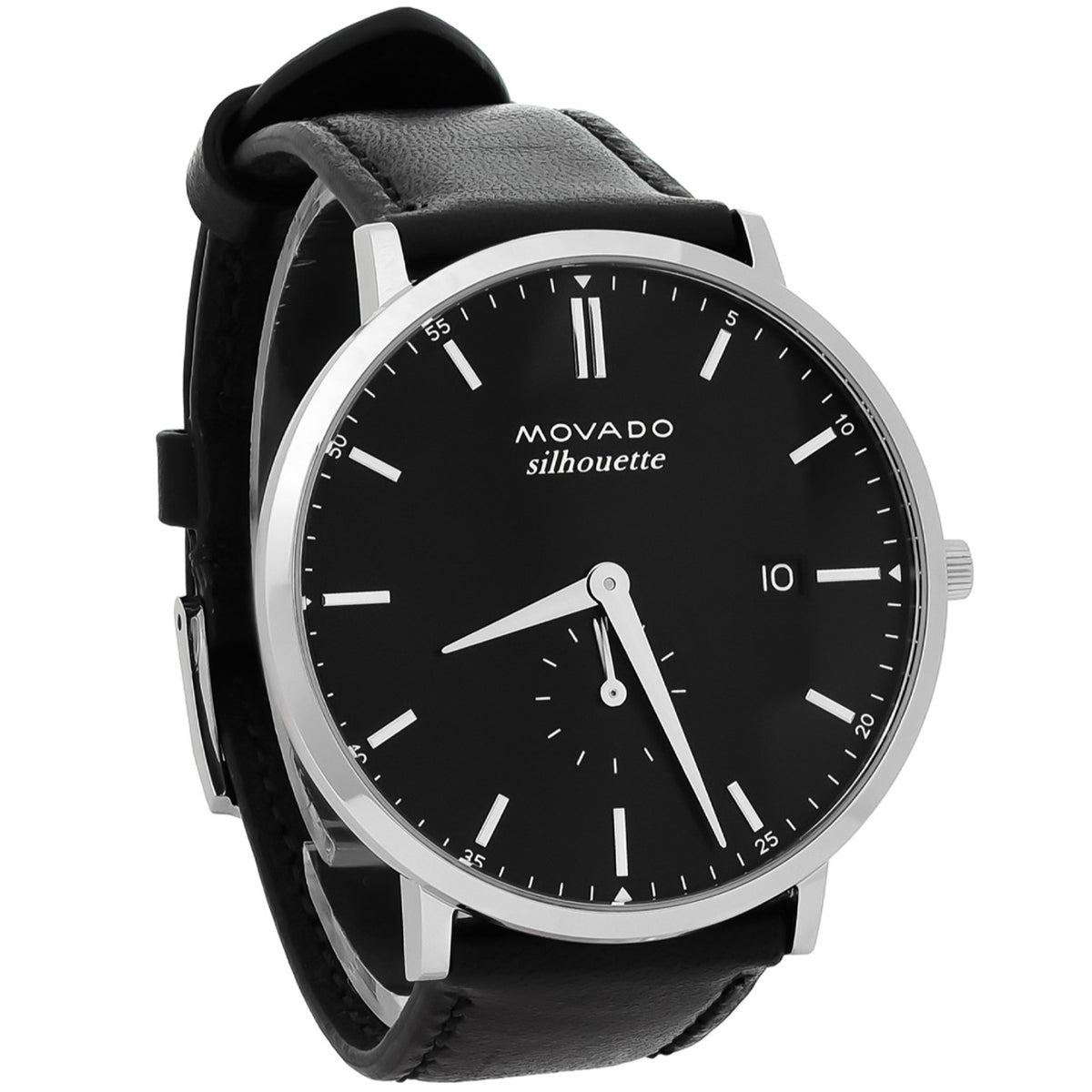 Movado Heritage Series Silhouette (Calendoplan) Men's Black Dial Quartz Watch 3650130