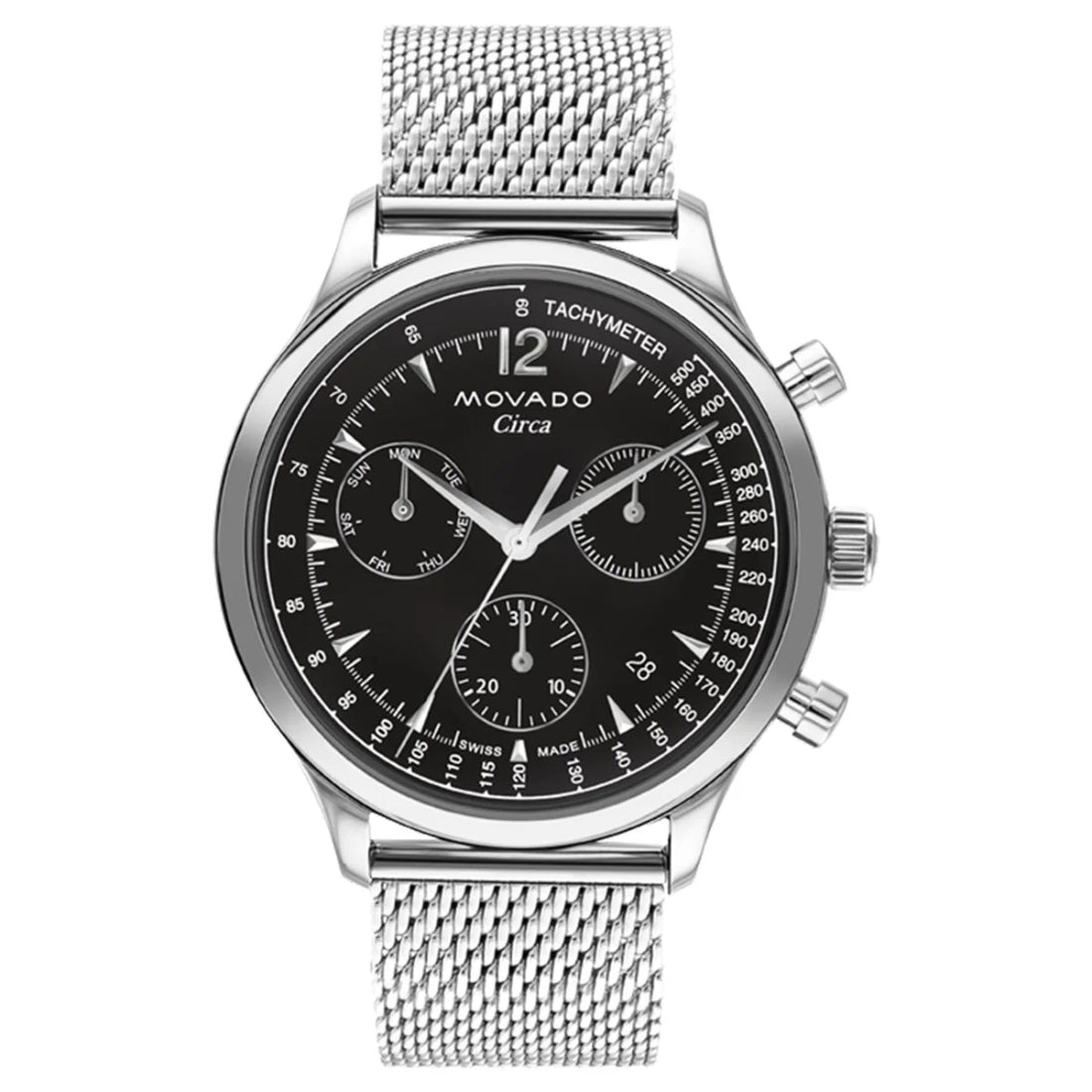 Movado Heritage Circa Men's Black Dial Quartz Watch 3650137