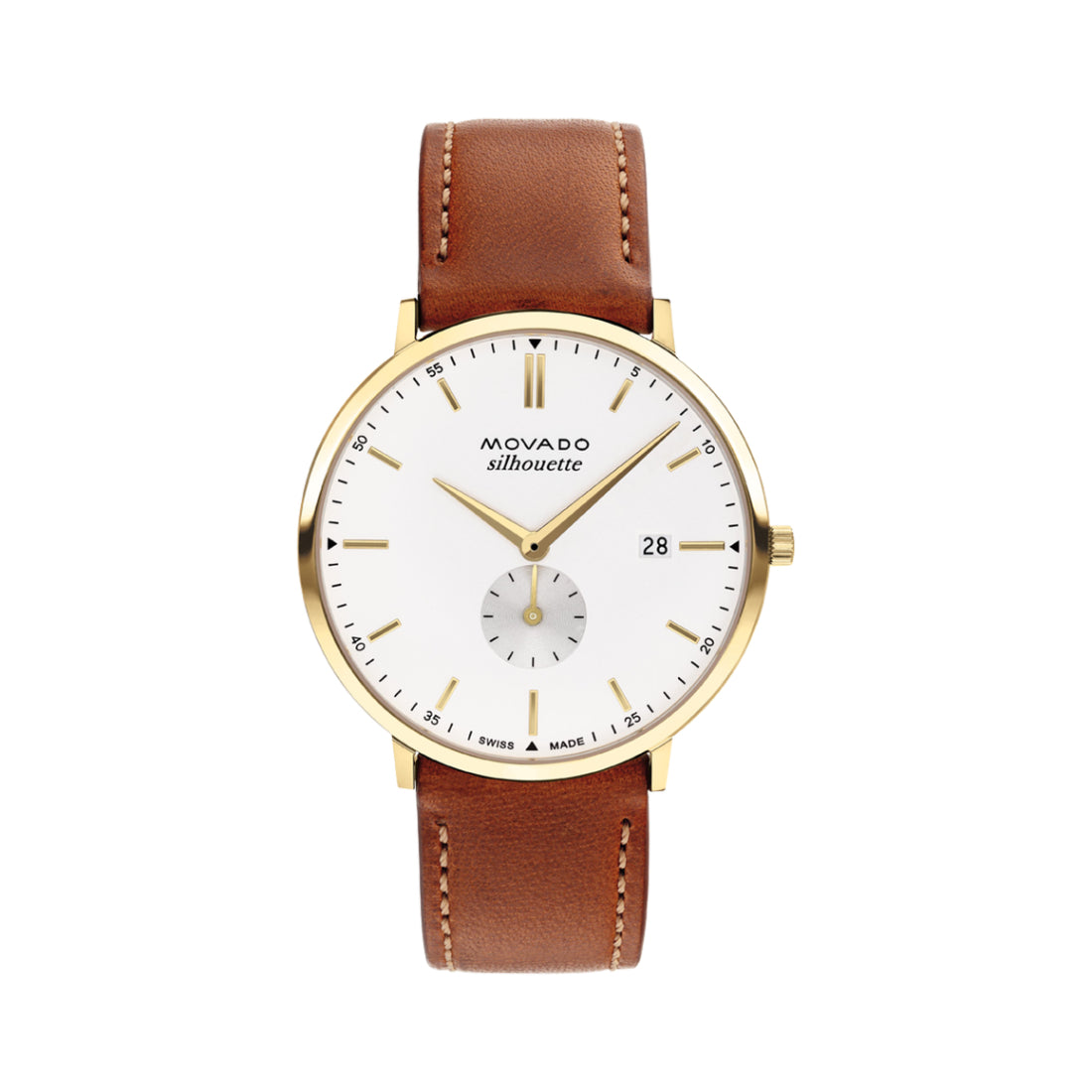 Movado Heritage Silhouette Men's White Dial Quartz Watch 3650154