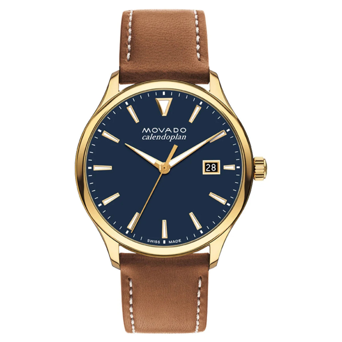 Movado Heritage Calendoplan Men's Blue Dial Quartz Watch 3650157