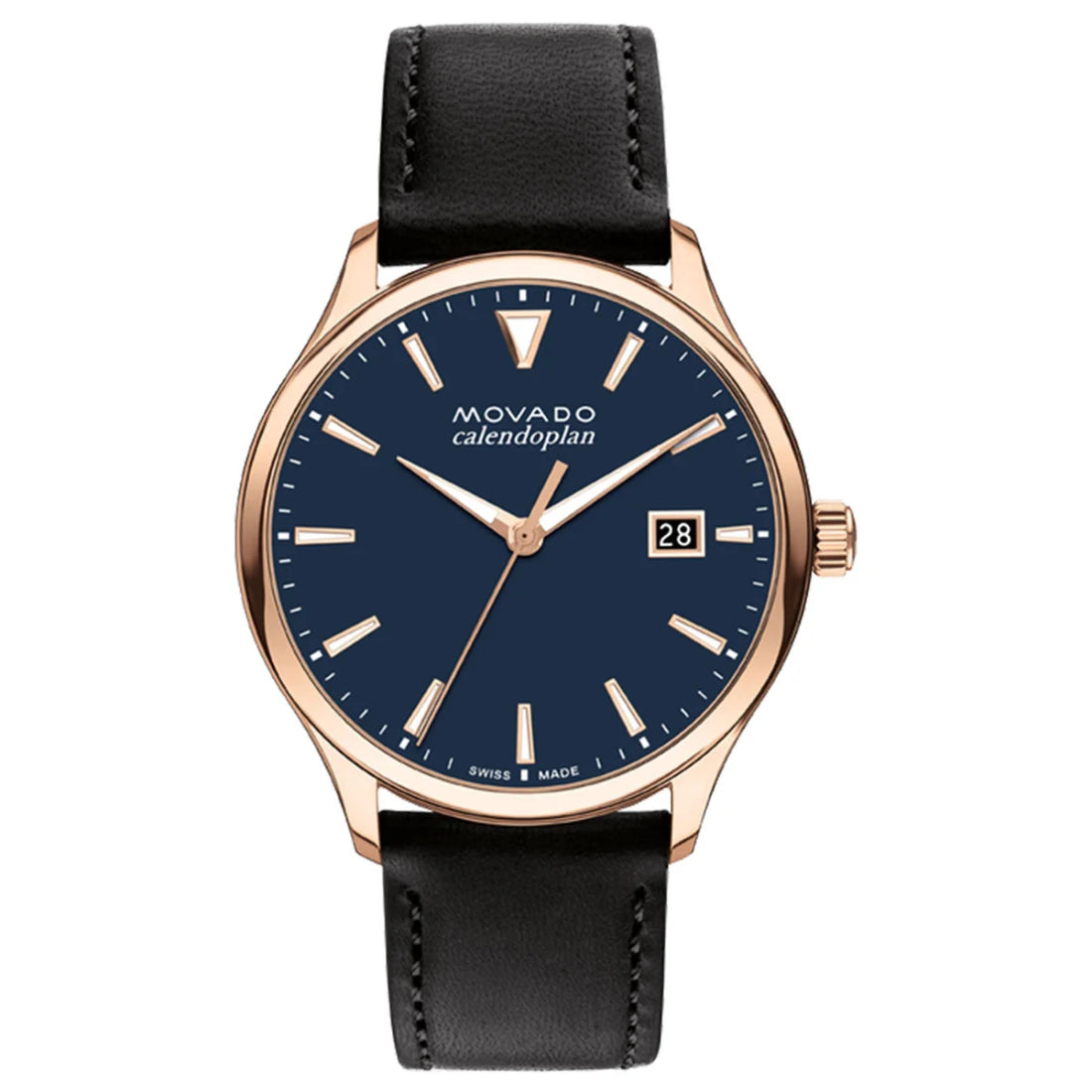 Movado Heritage Calendoplan Men's Blue Dial Quartz Watch 3650158