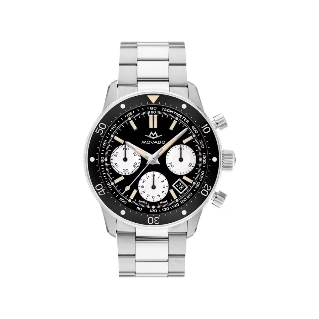Movado Alta Super Sub Sea Men's Silver Bracelet Automatic Watch - 3650160