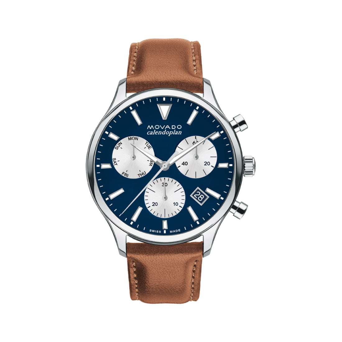 Movado Heritage Calendoplan Men's Blue Dial Quartz Watch 3650161