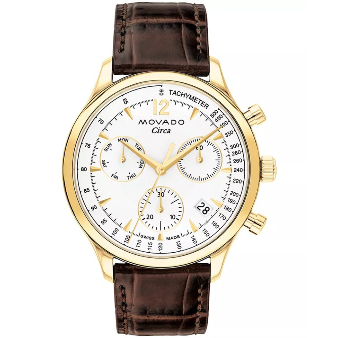 Movado Heritage Circa Men's White Dial Quartz Watch 3650164