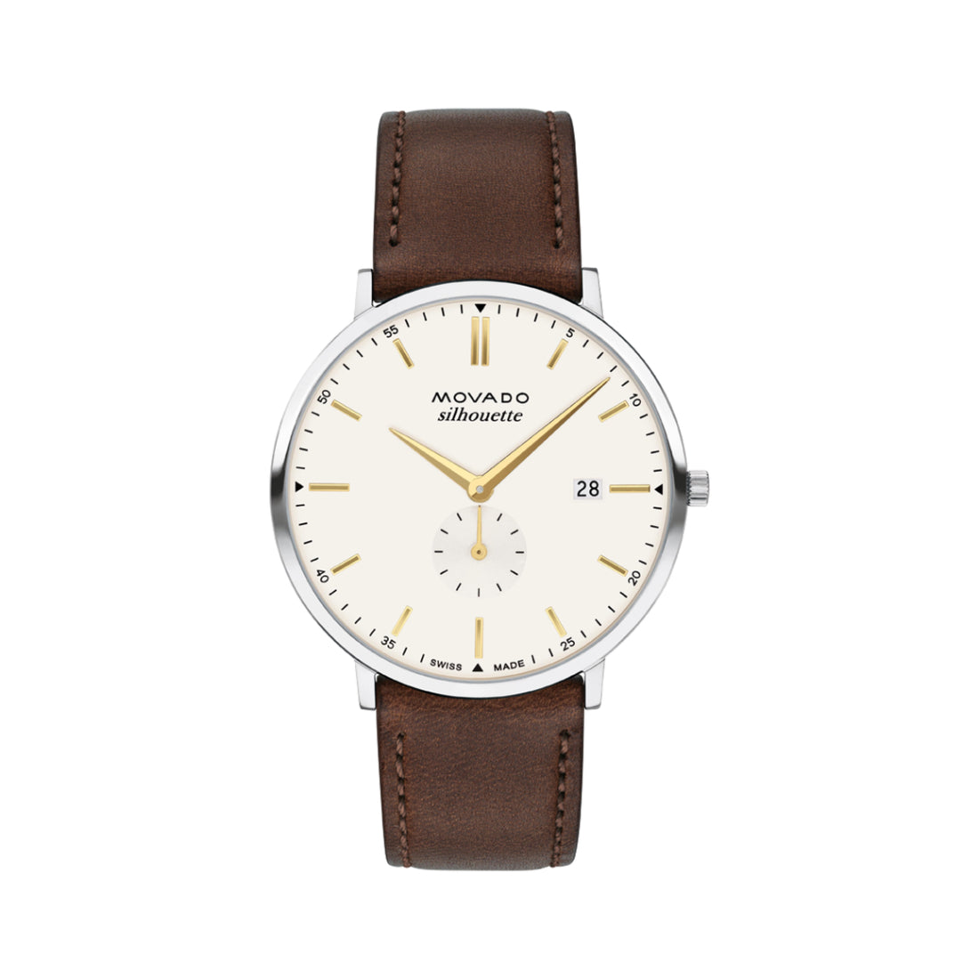 Movado Heritage Silhouette Men's Ivory Dial Quartz Watch 3650187