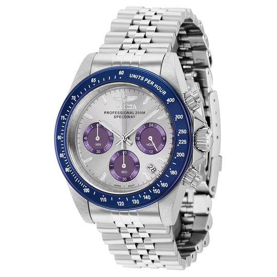 Invicta Men's 36735 Speedway Quartz Chronograph Light Grey, Purple Dial Watch
