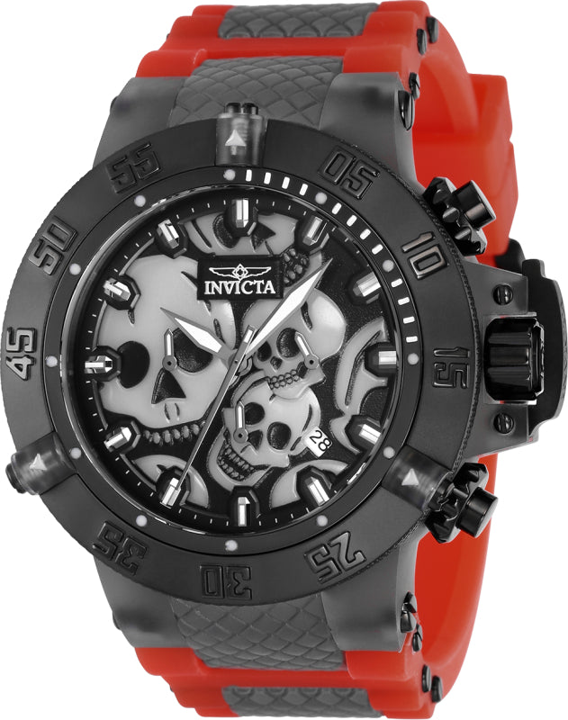 Invicta Men's 37326 Subaqua  Quartz 3 Hand Black, White Dial Watch