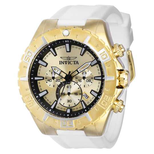 Invicta Men's 37636 Aviator Quartz Chronograph Gold Dial Watch